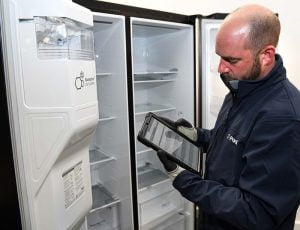 Pacifica engineer repairing a Fridge Freezer - Domestic Appliance Repairs Kent – Autowash