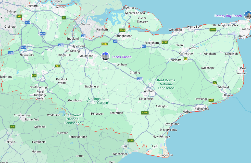 Map of Kent